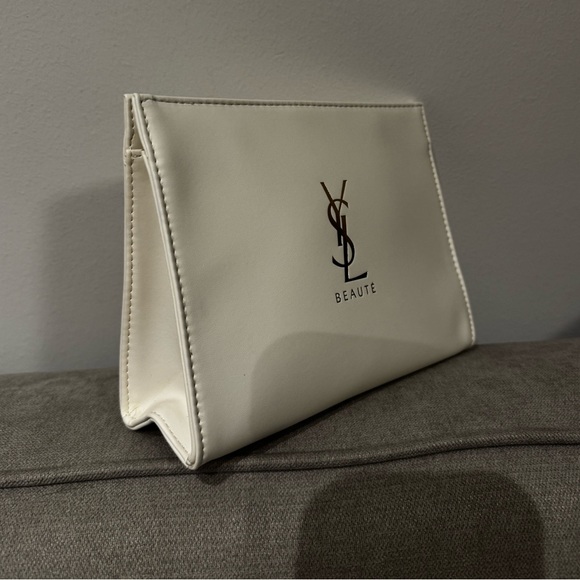 Yves Saint Laurent White Cosmetic Pouch - Picture 2 of 5